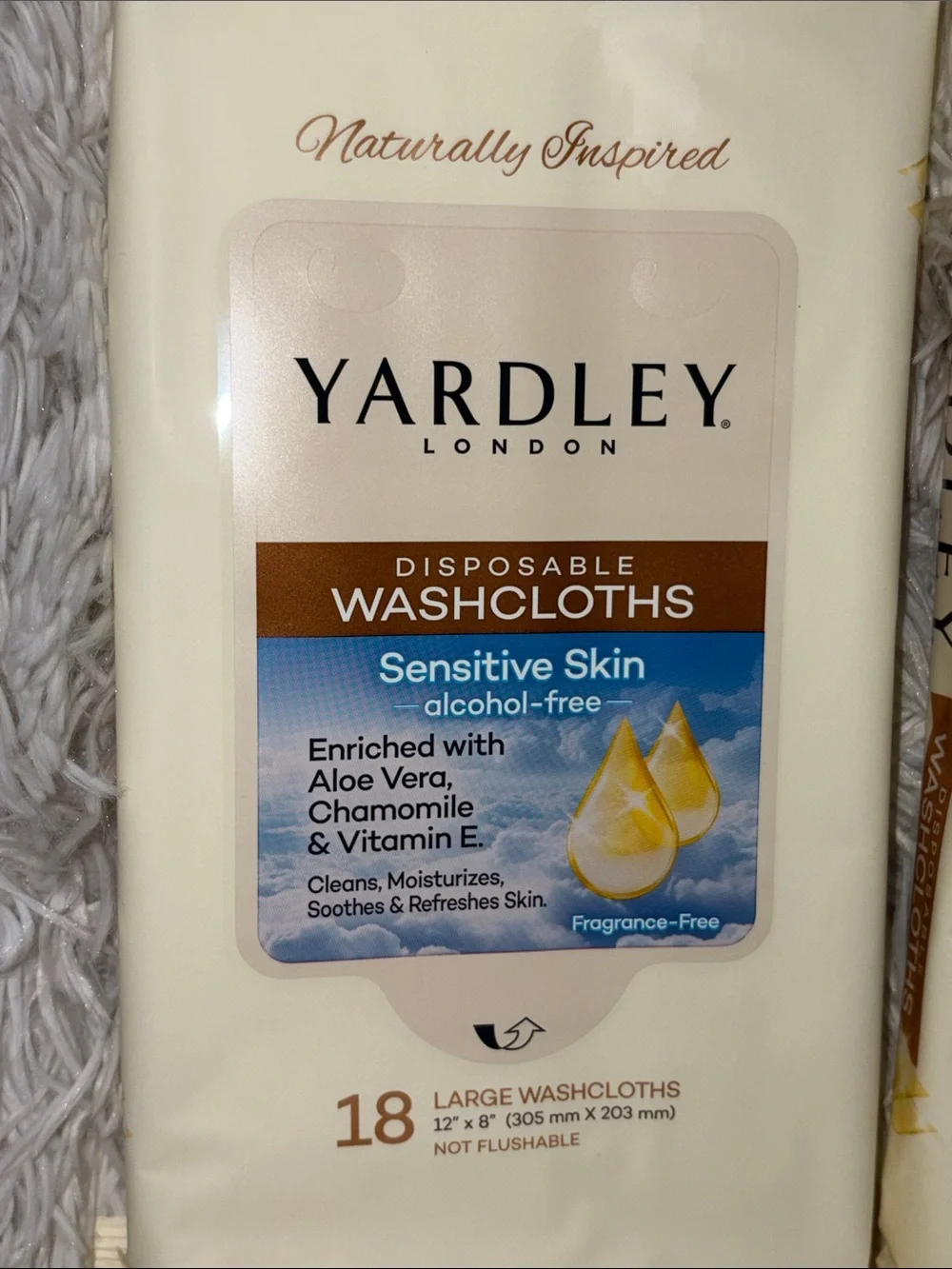 Yardley London Disposable Sensitive Skin Washcloths 4pk 16ct‎ Fragrance Free
